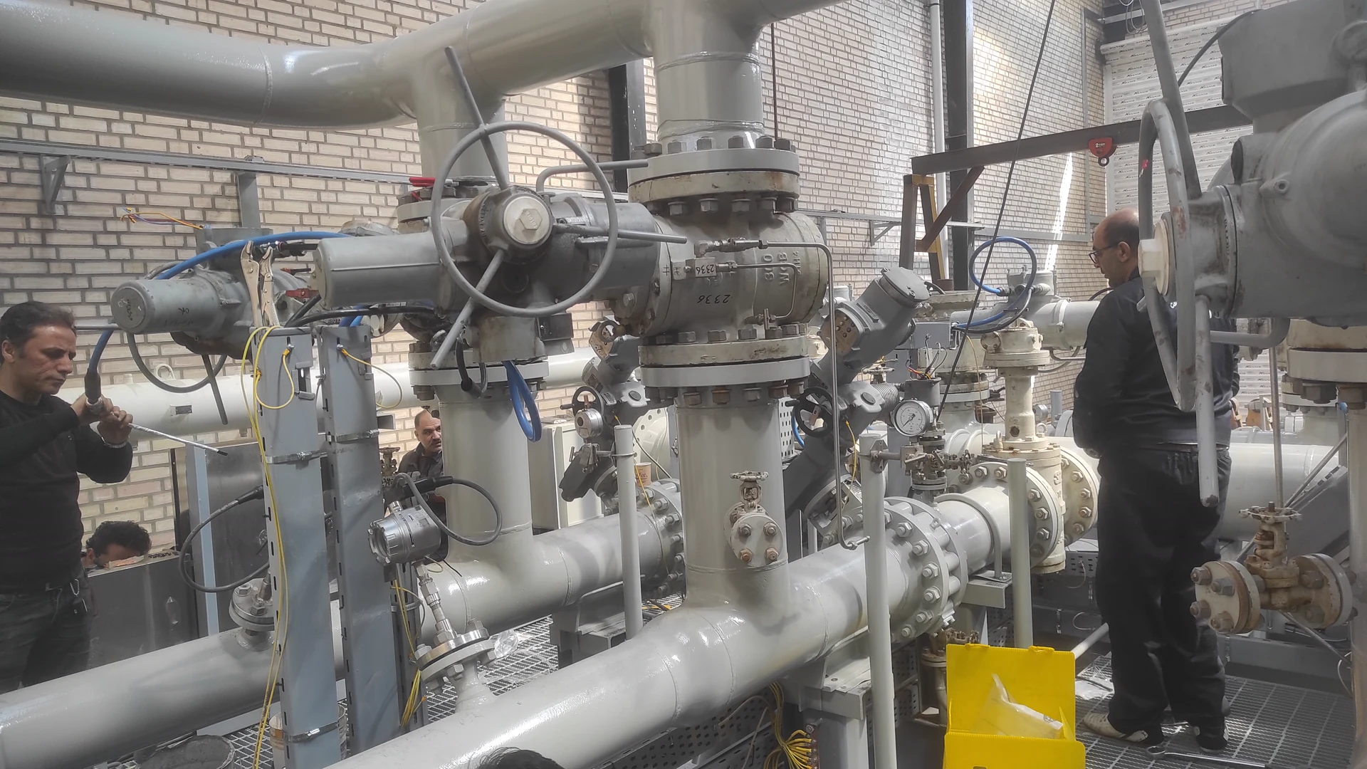 Technical inspection of the Shazand metering skid equipment and valves in the workshop